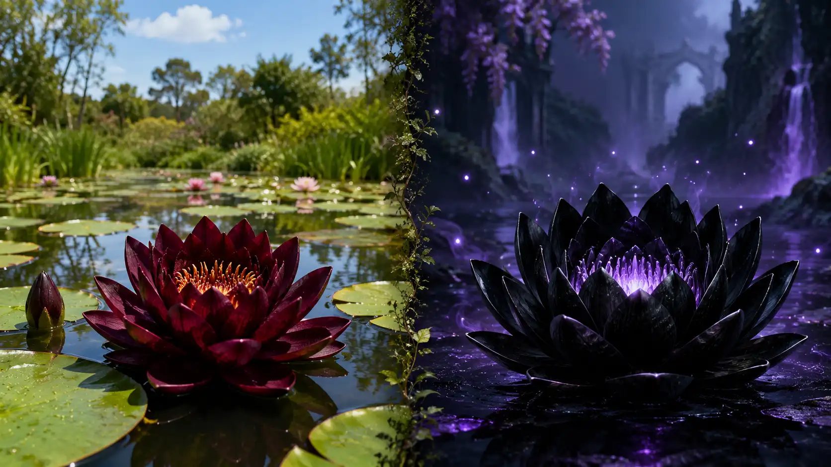 are black lotus flowers real