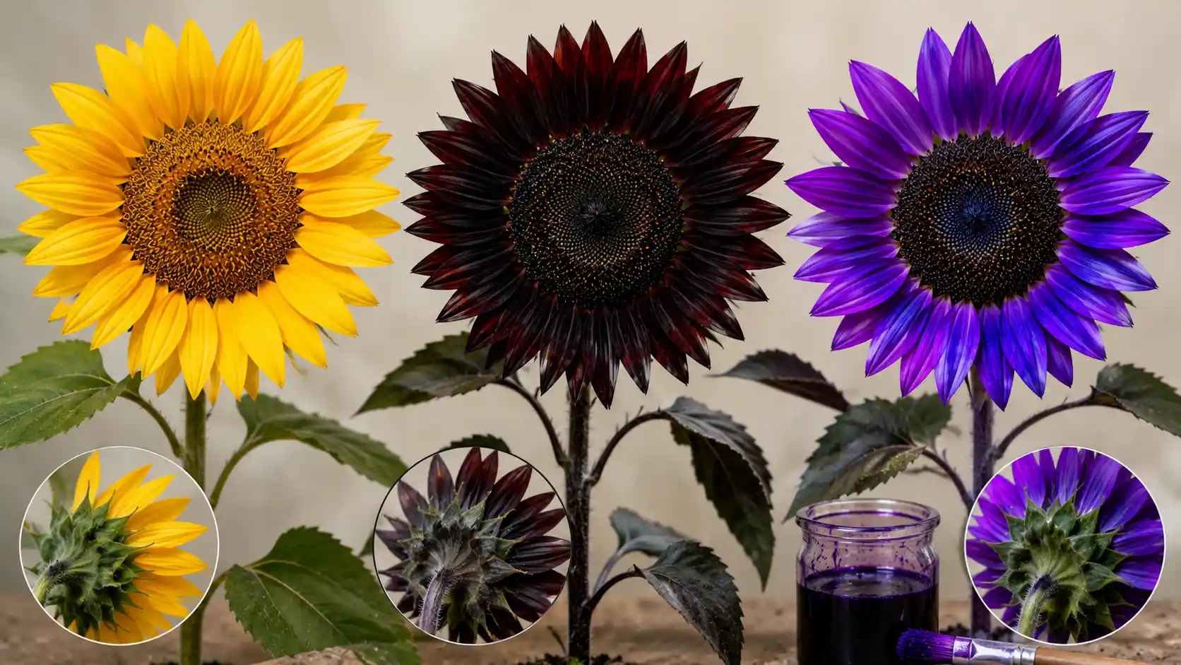 are there purple sunflowers
