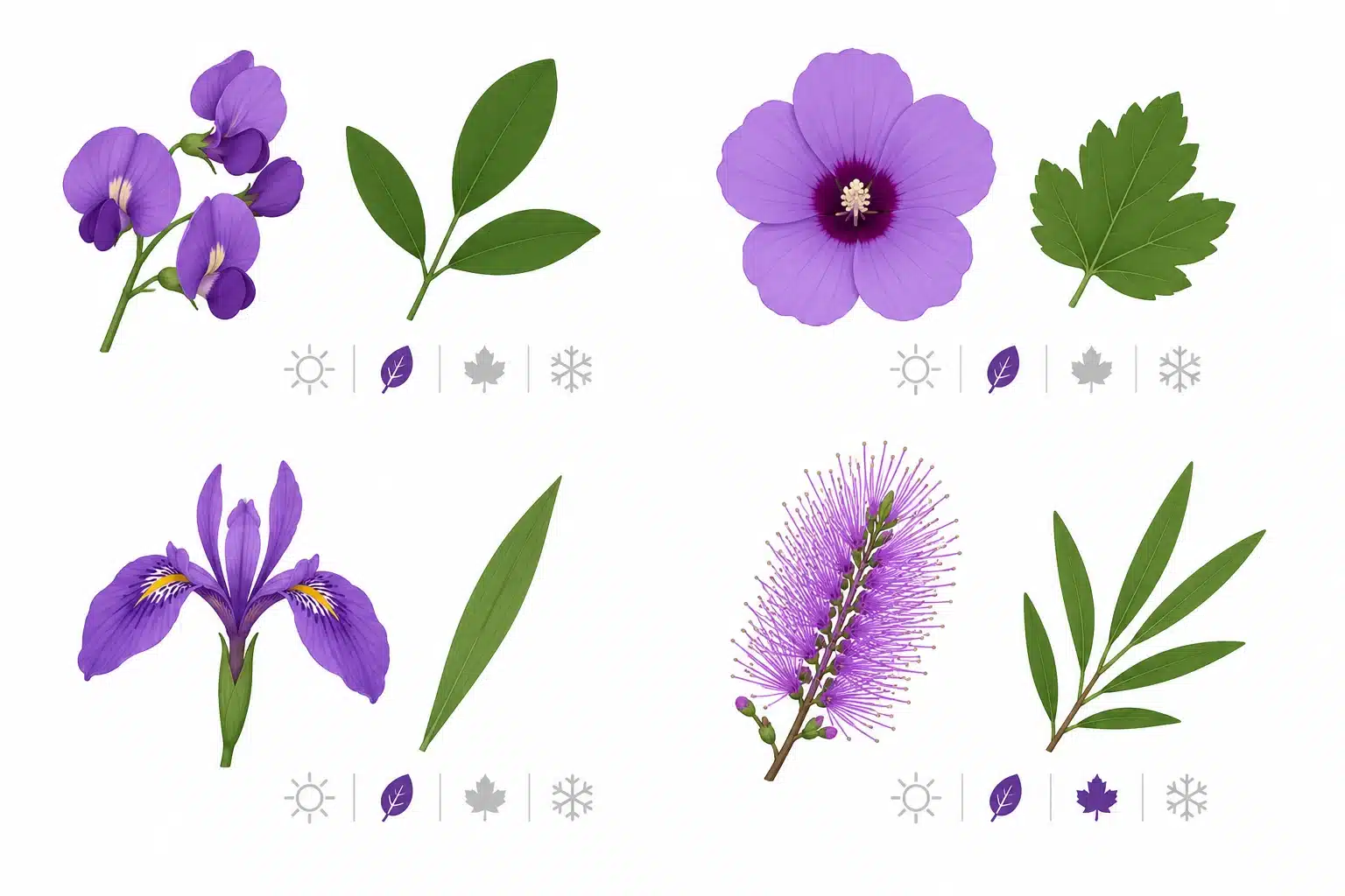 australian native purple flowers
