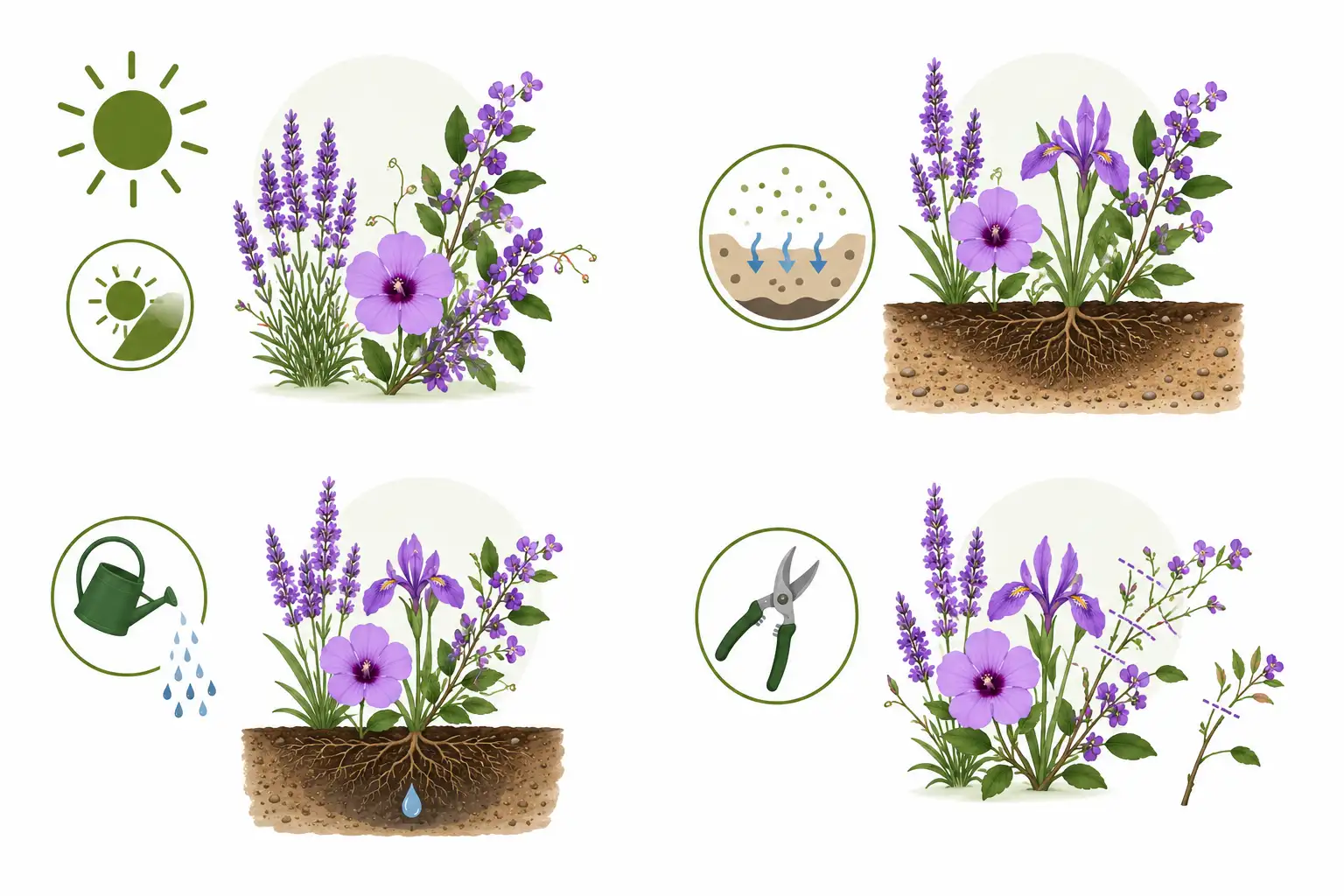 australian native purple flowers