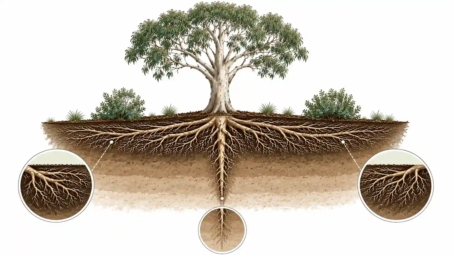 gum tree root system