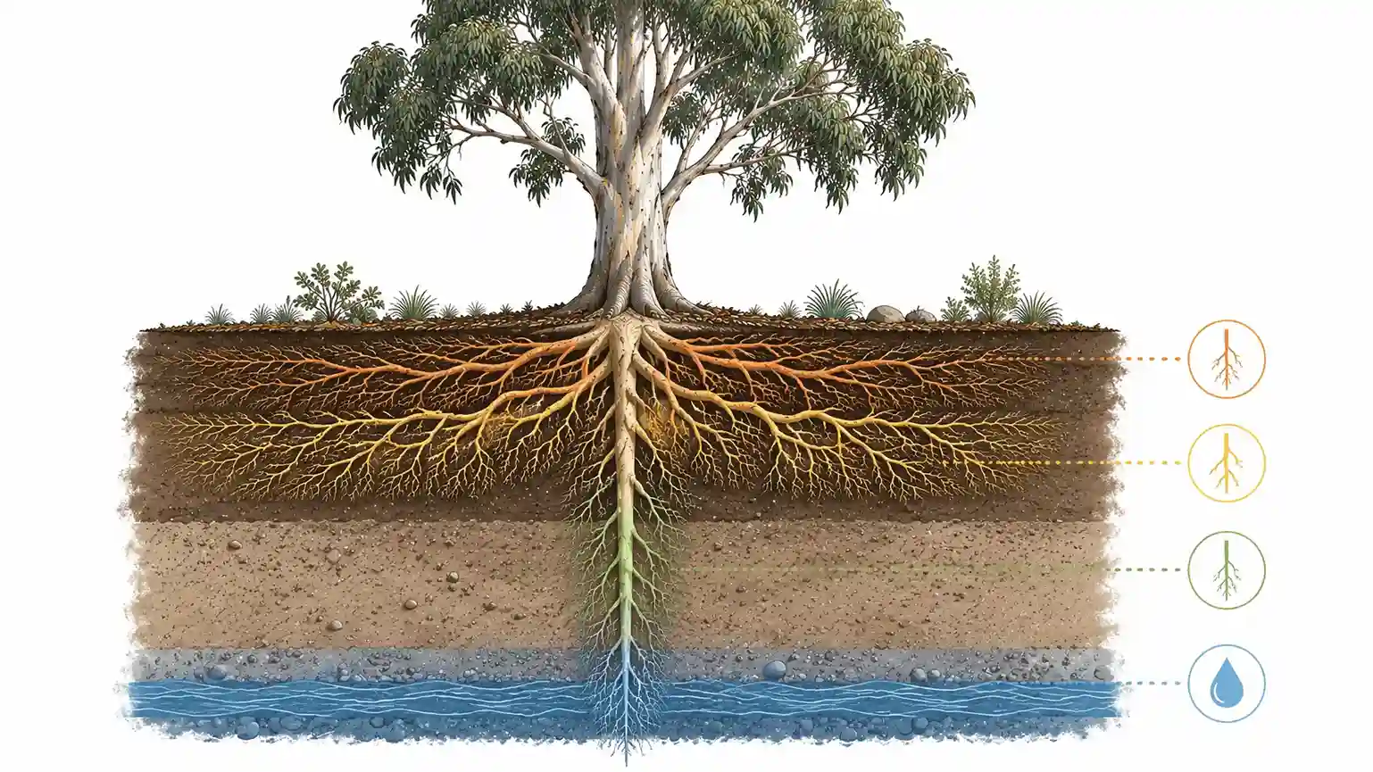gum tree root system
