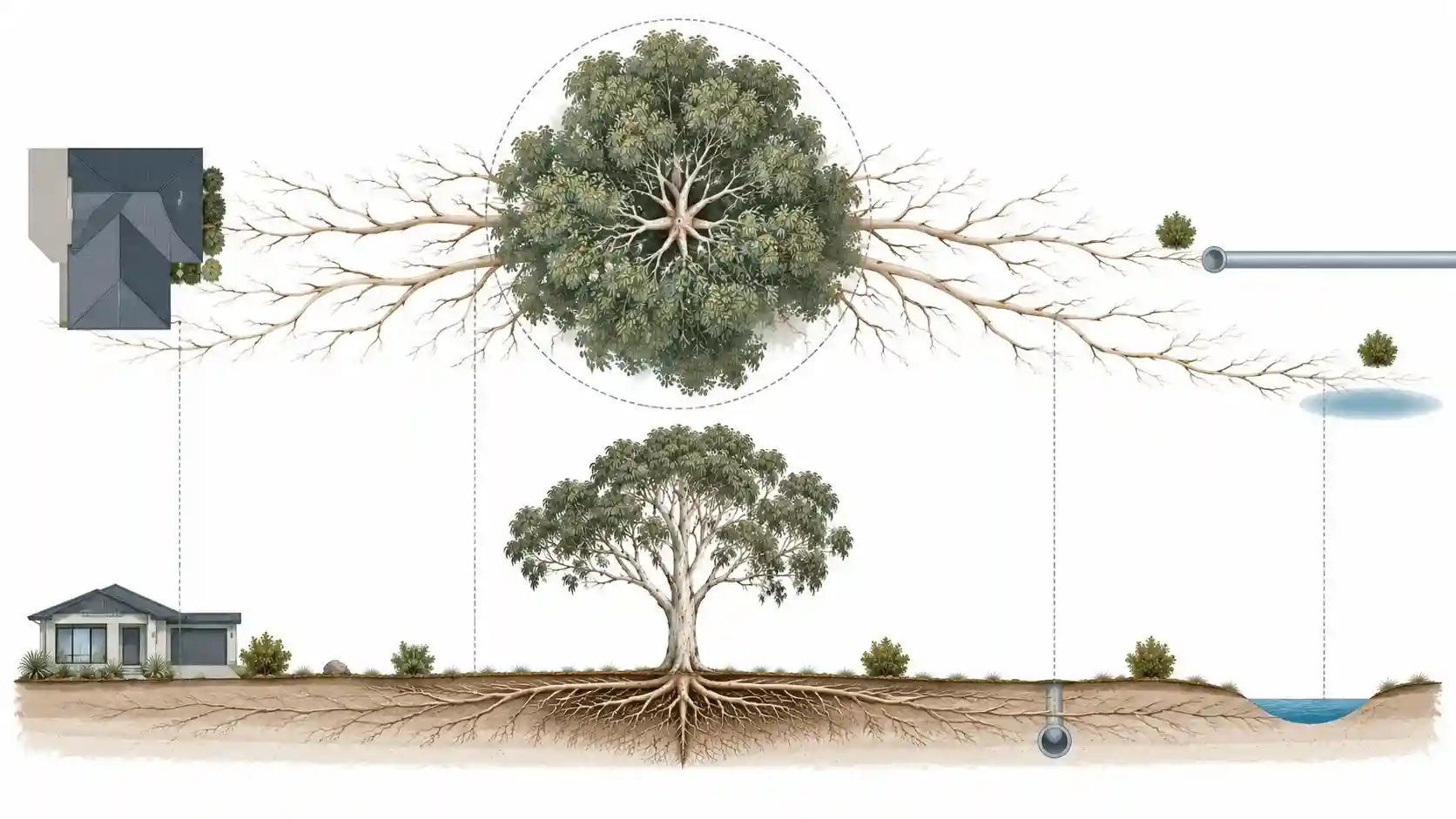 gum tree root system