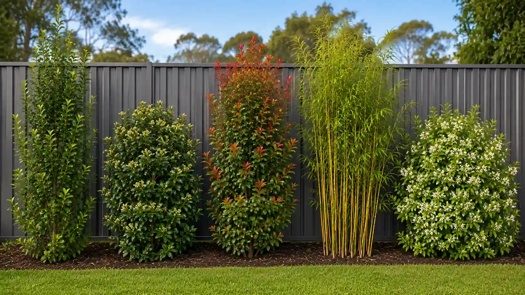 low-maintenance plants for fence line