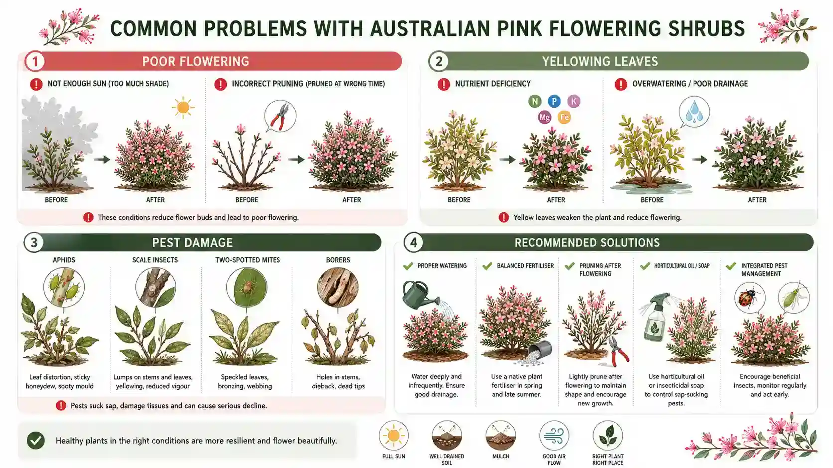 pink flowering shrub identification australia