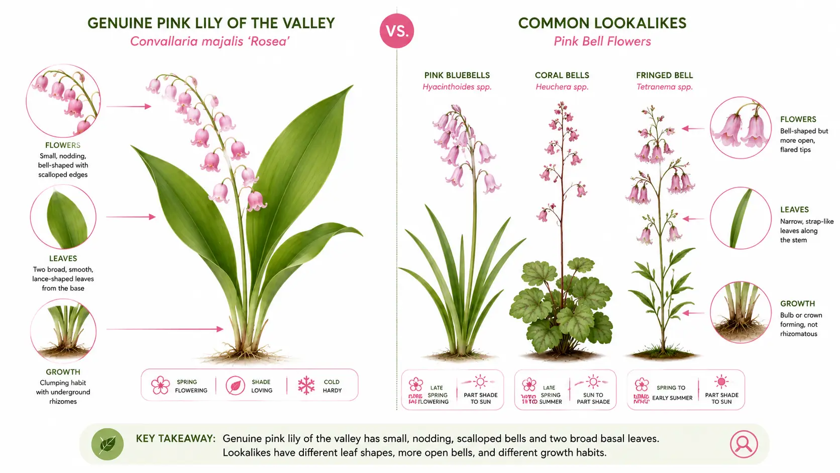 pink lily of the valley flower