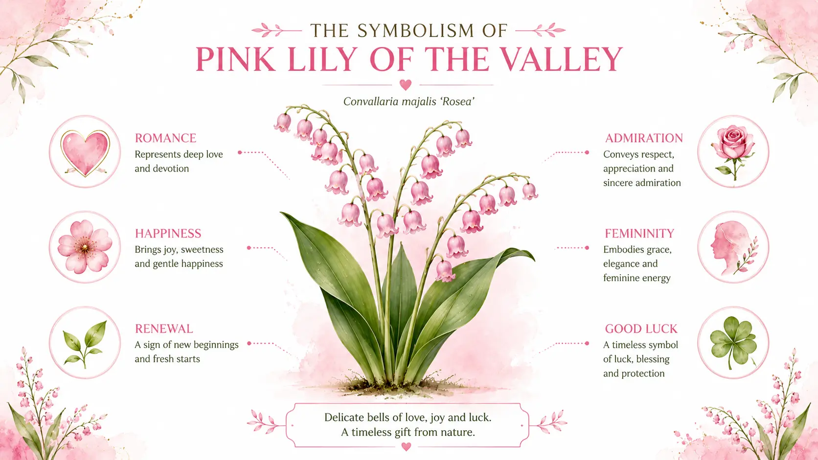 pink lily of the valley flower