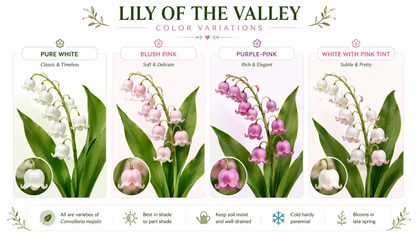 pink lily of the valley flower