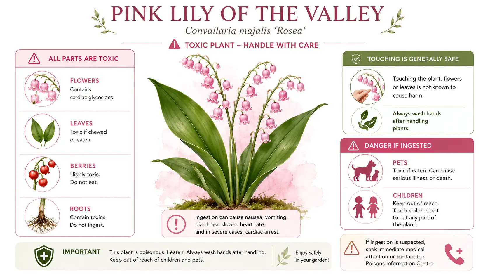 pink lily of the valley flower