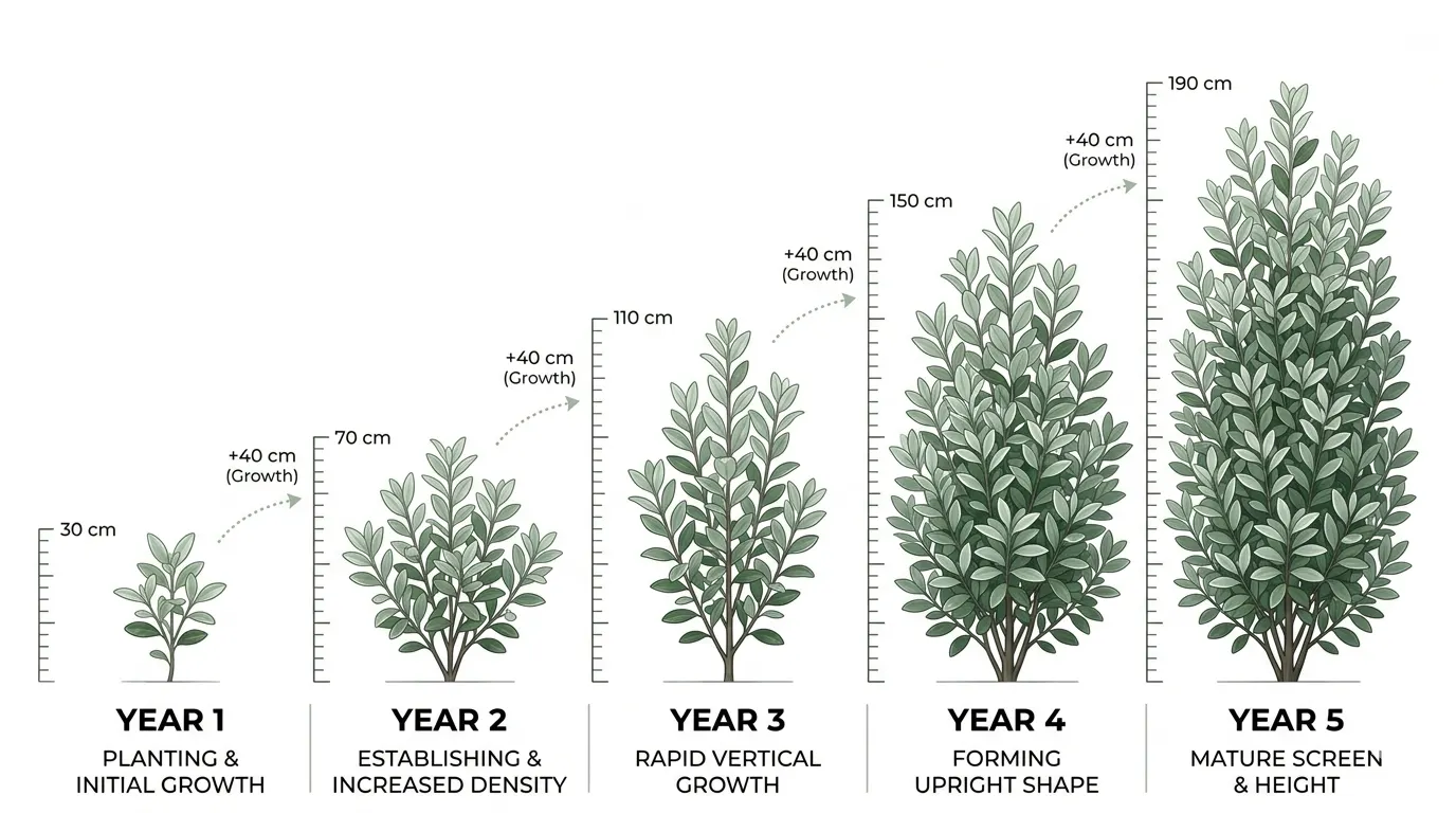 pittosporum silver sheen growth rate