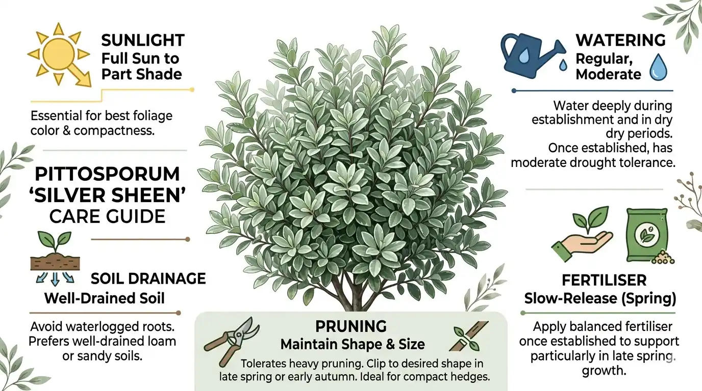 pittosporum silver sheen growth rate