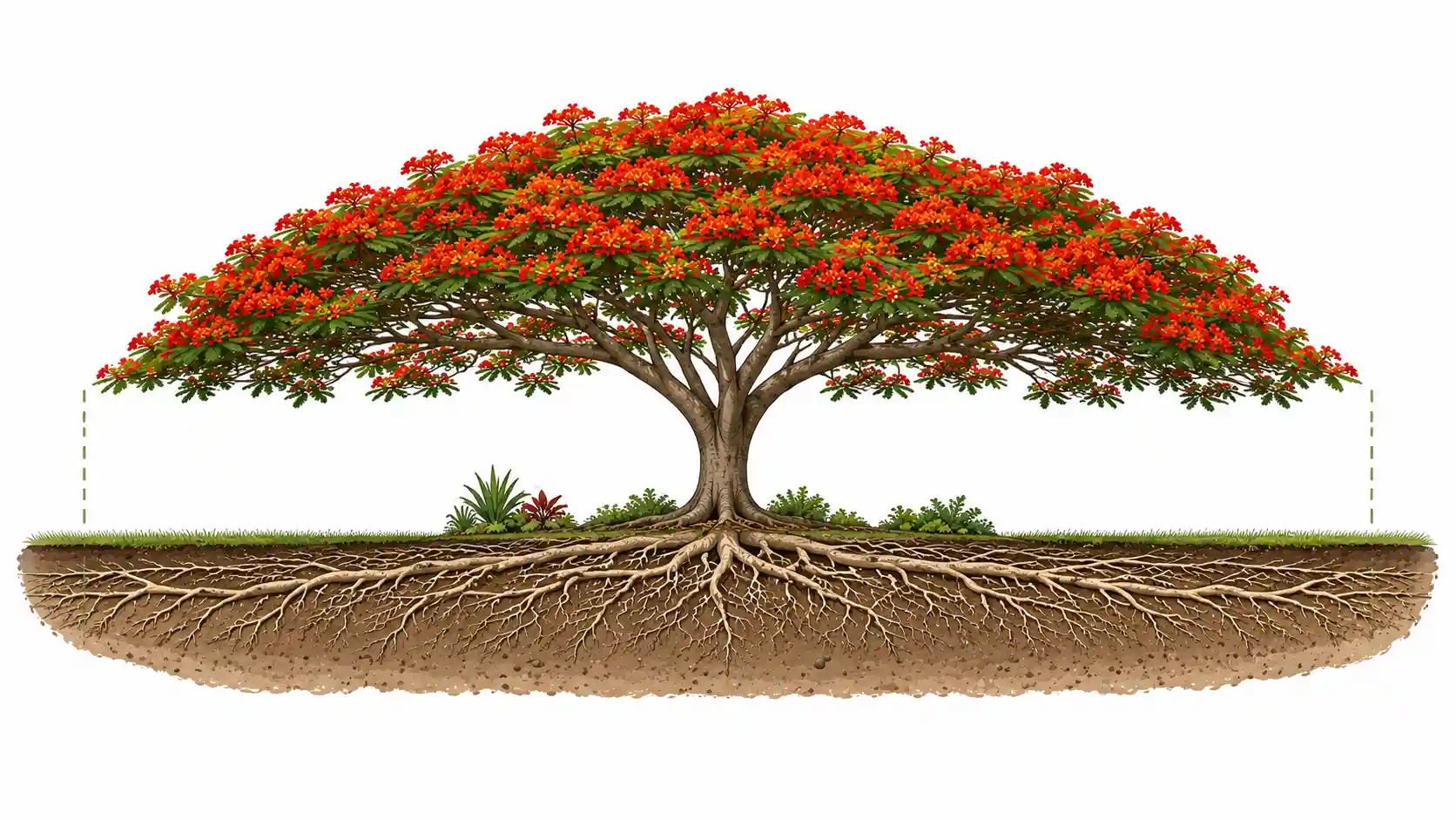 poinciana tree root system