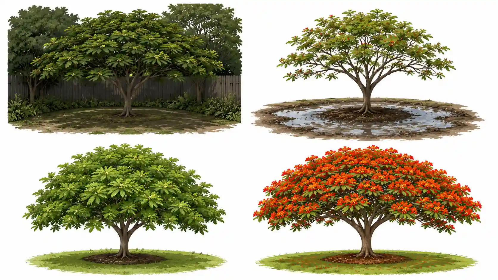 poinciana tree root system