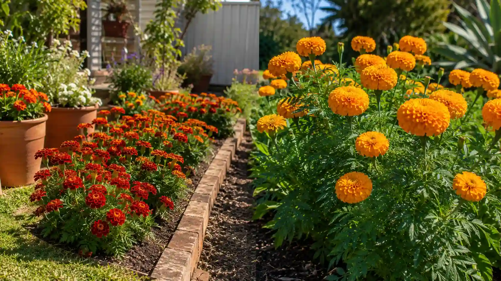red marigold flower