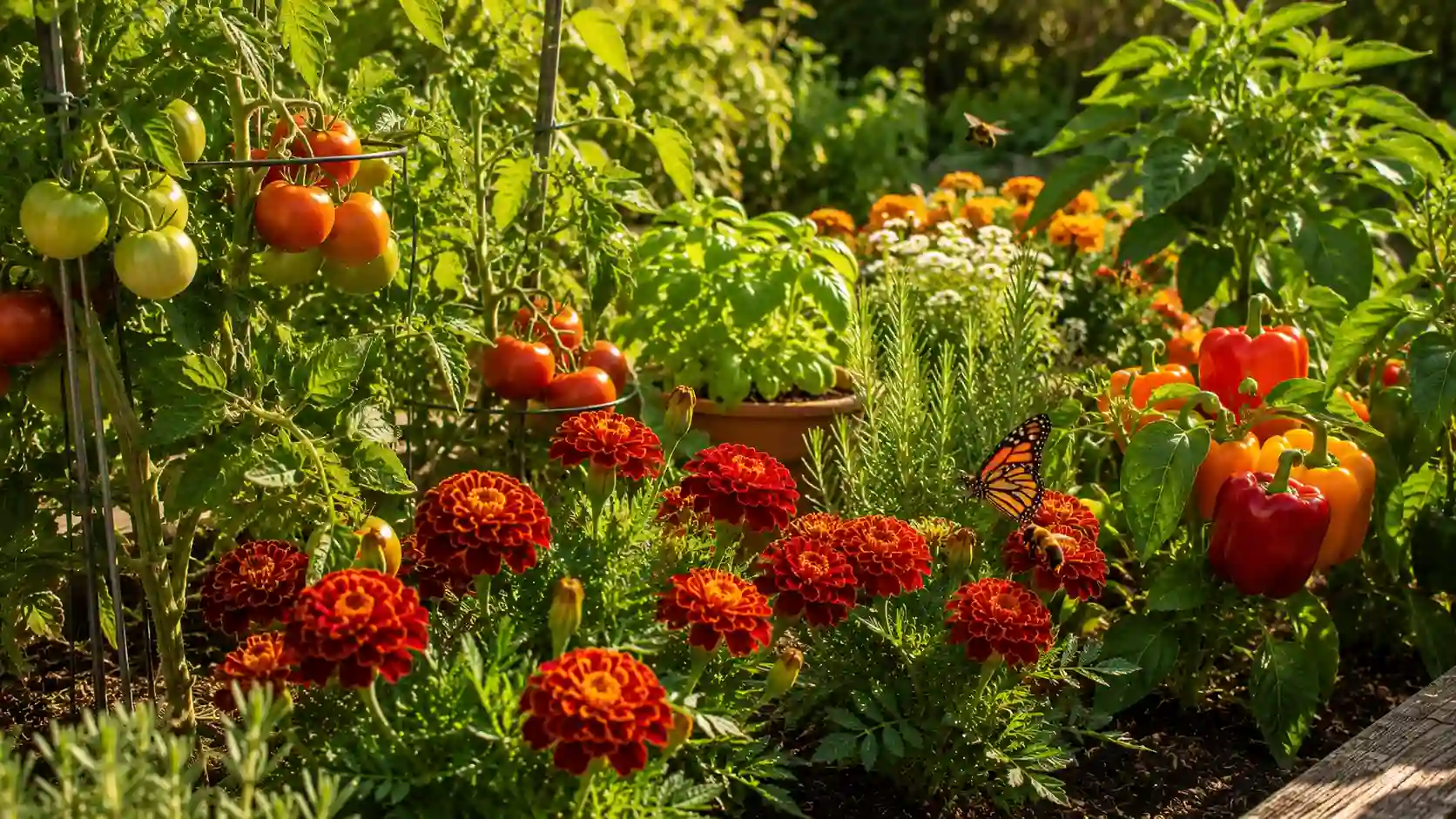 red marigold flower