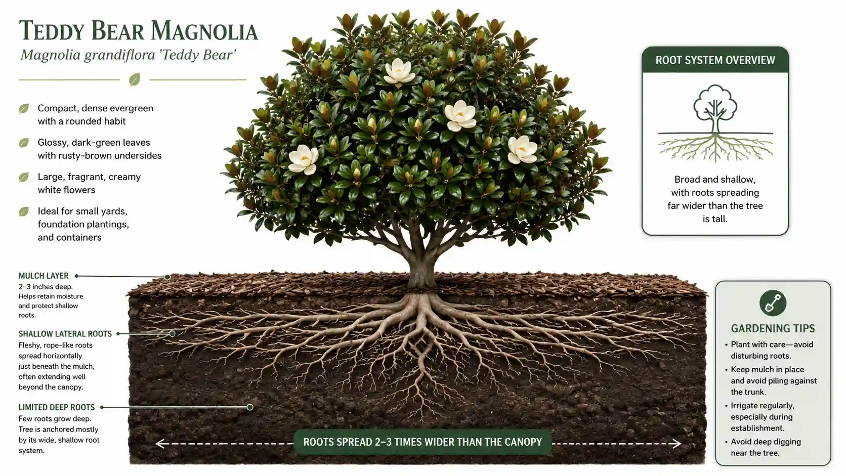 teddy bear magnolia root system