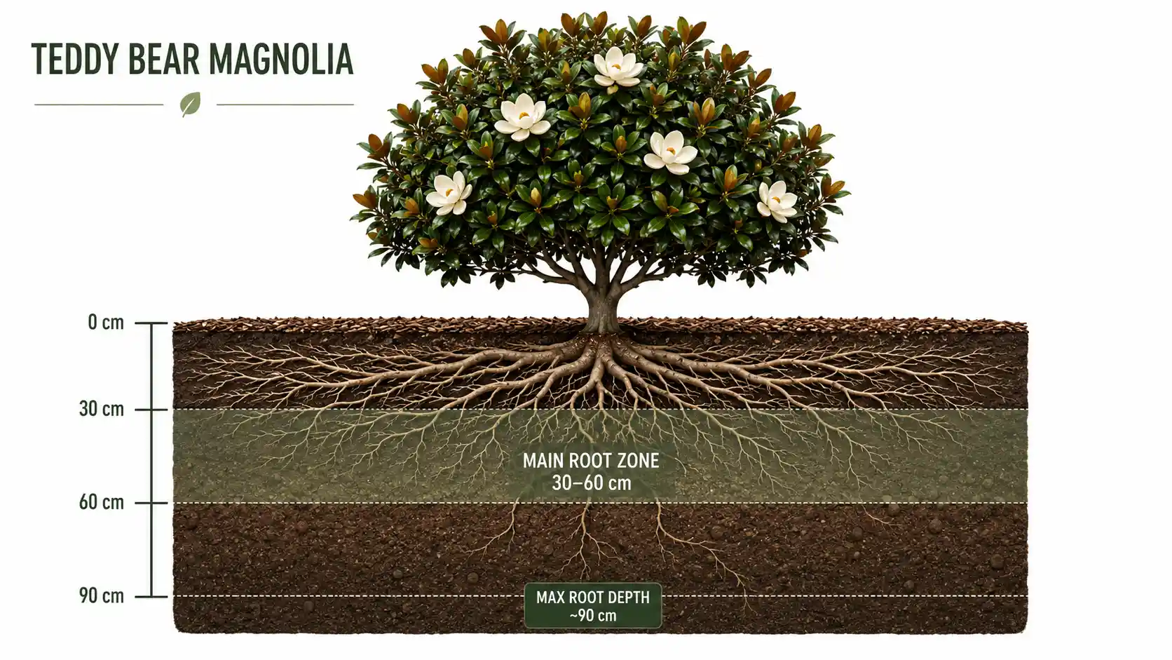 teddy bear magnolia root system