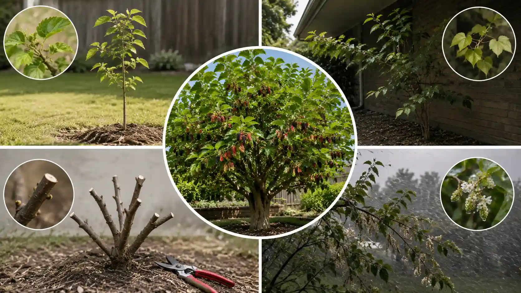 when do mulberry trees fruit