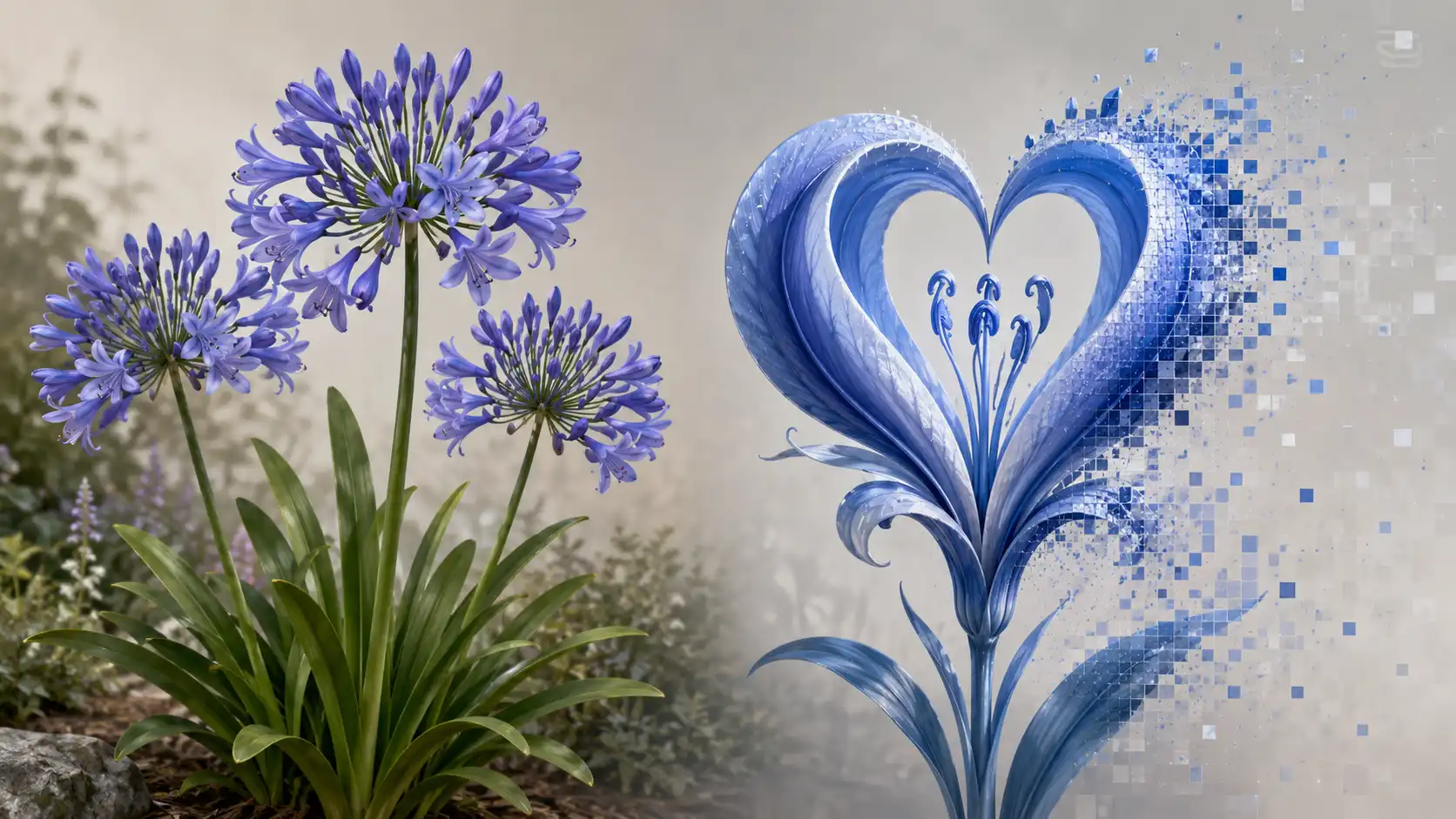 blue heart lily