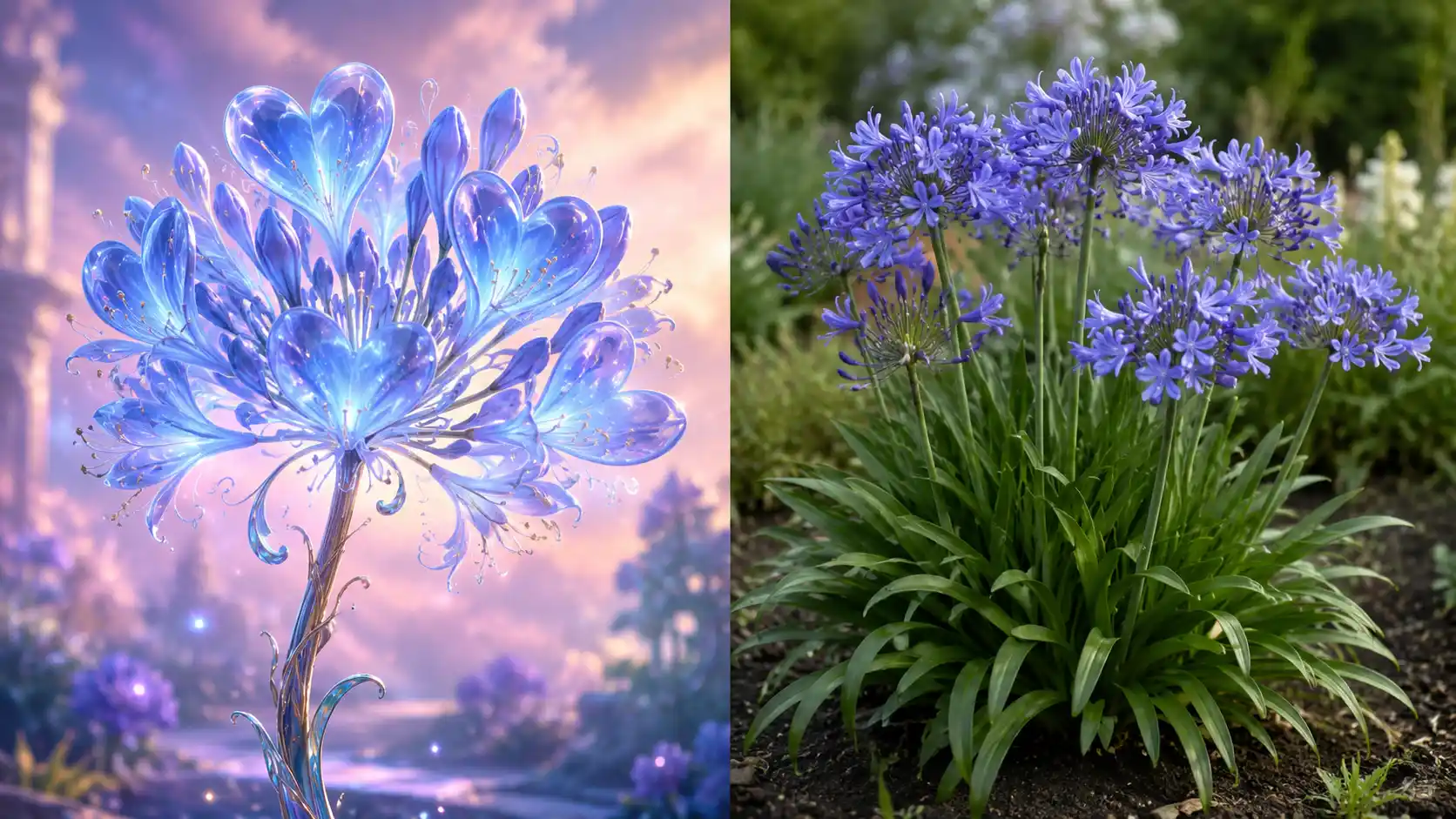 blue heart lily