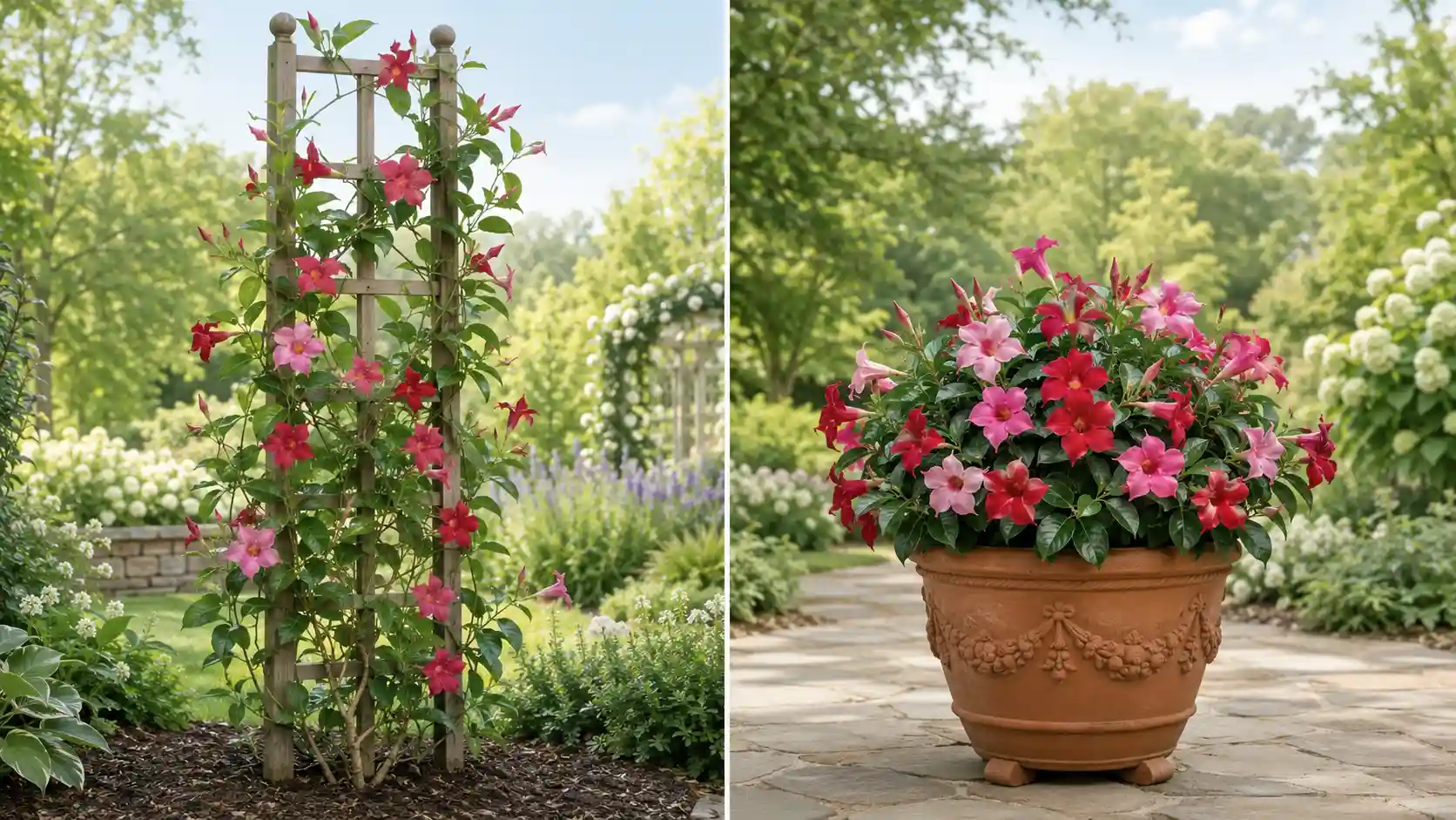 difference between mandevilla and dipladenia