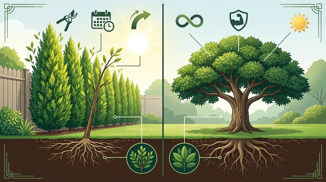 fast growing trees for screening