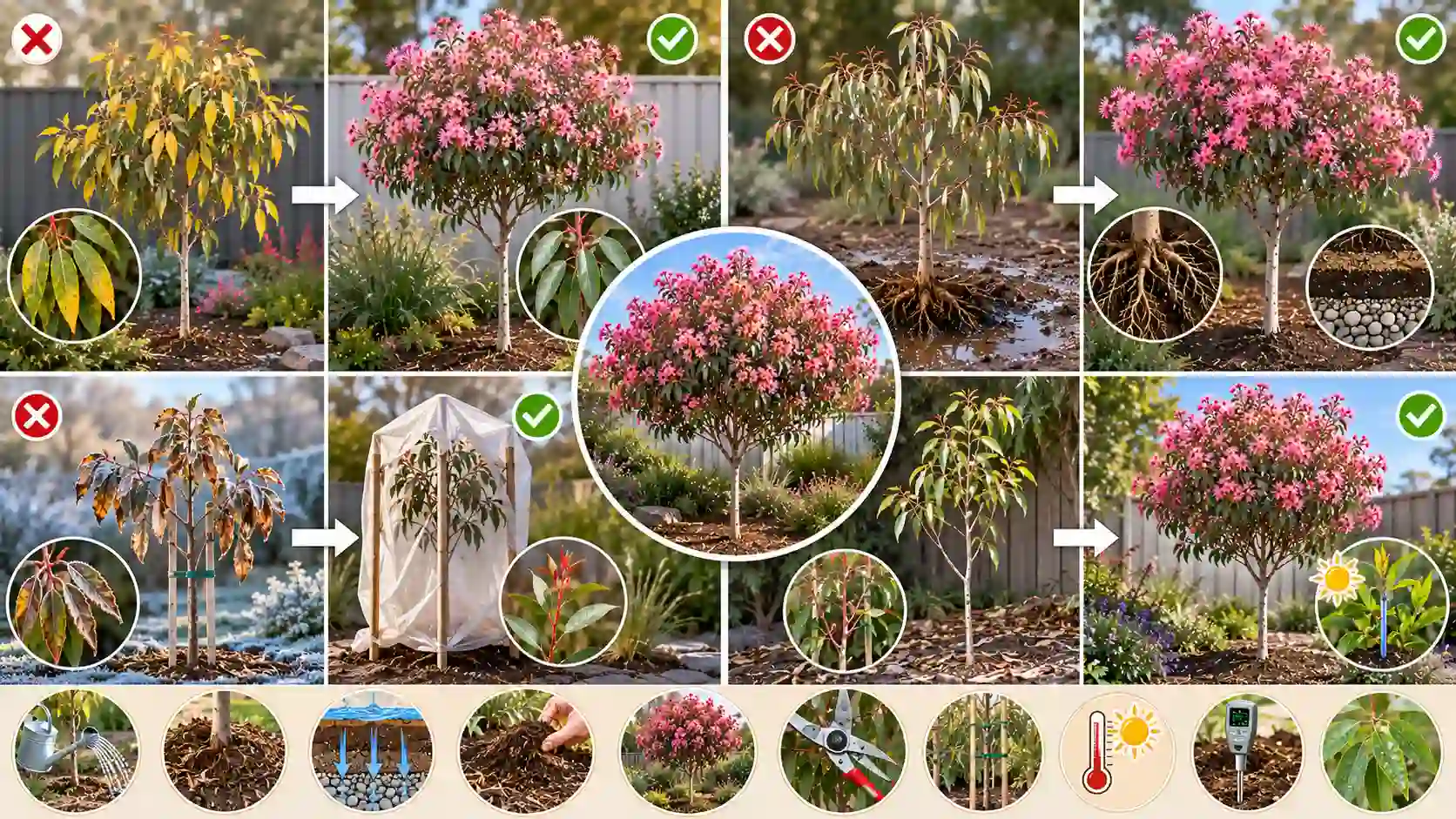 pink dwarf flowering gum