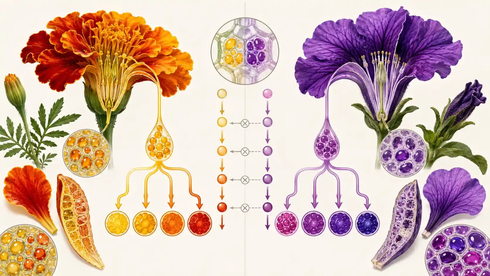 purple marigold flower