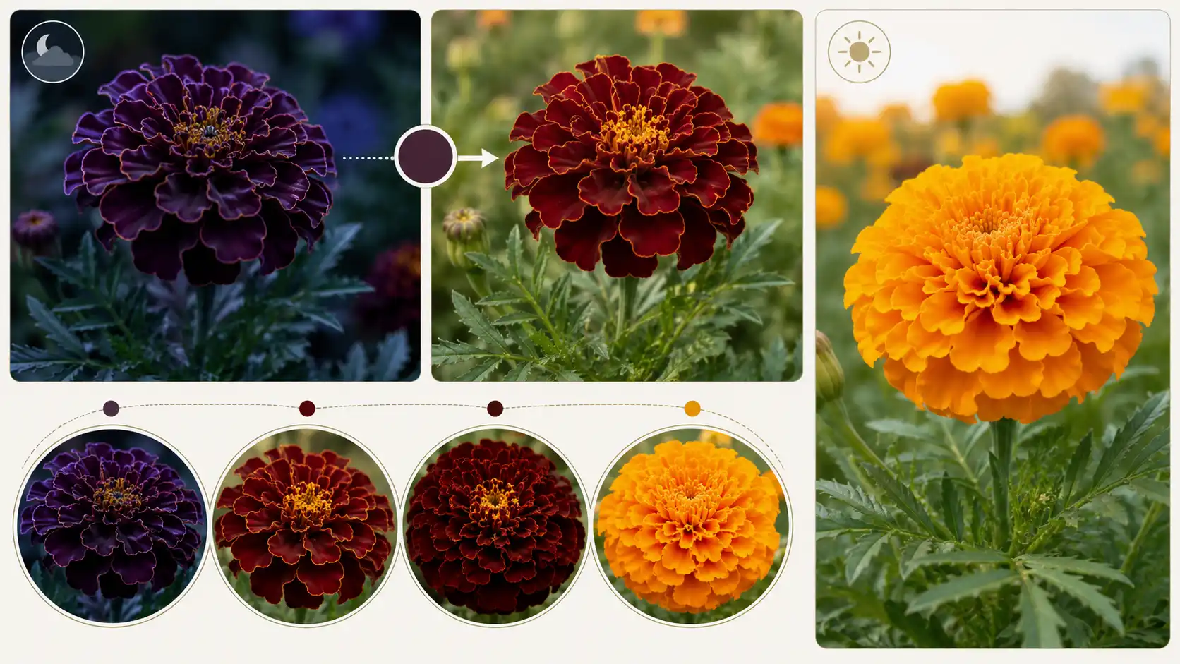 purple marigold flower