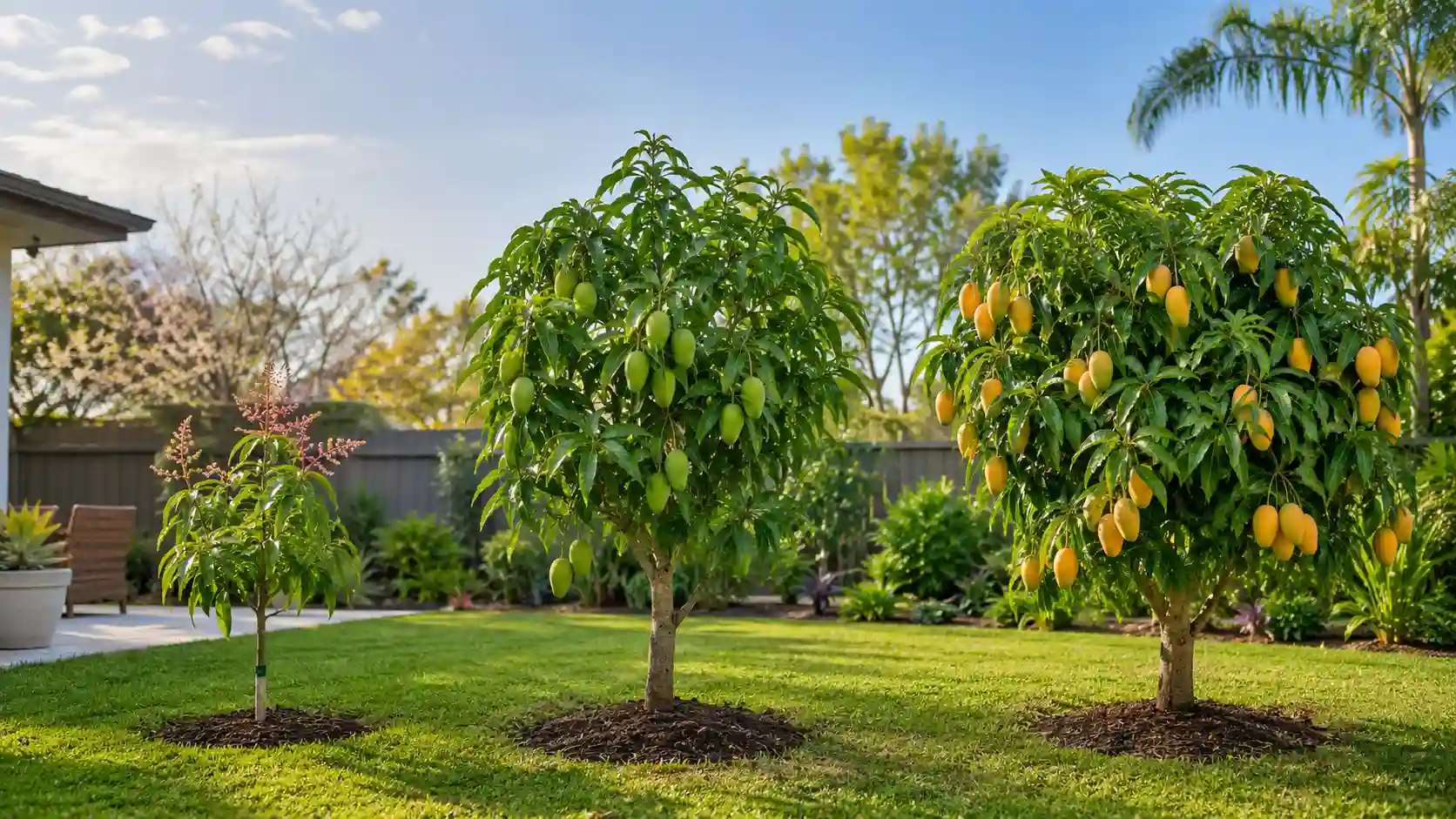 small mango tree with fruits