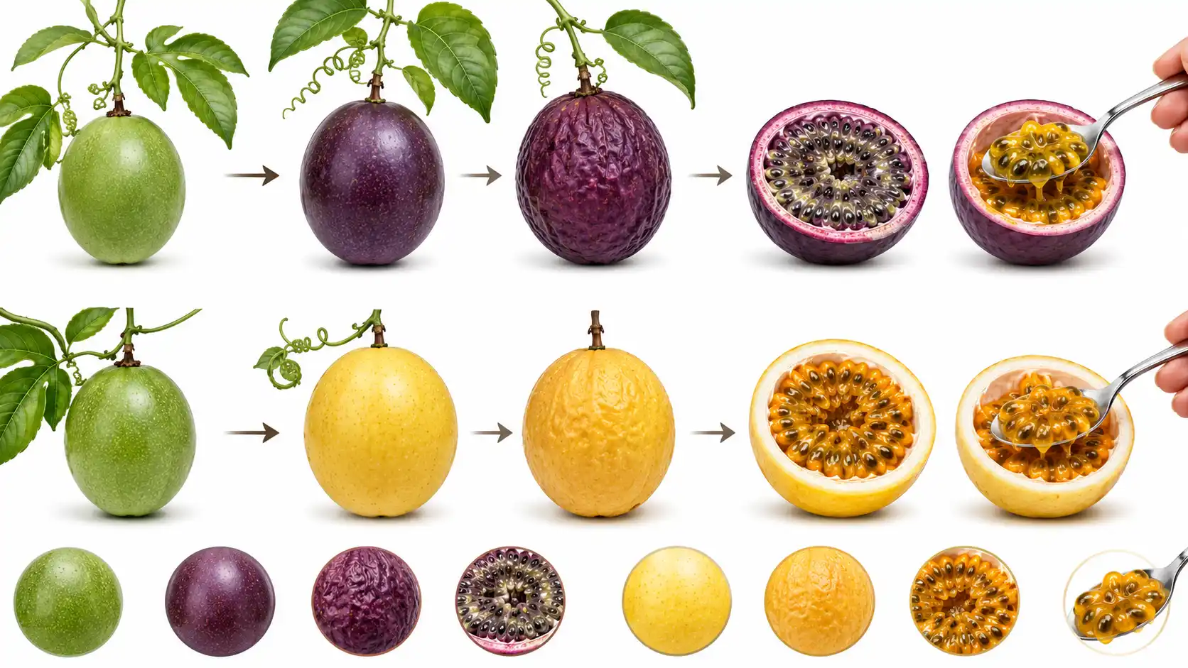 yellow passion fruit vs purple