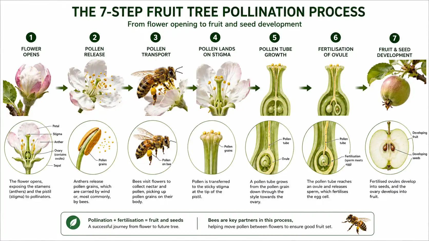Fruit tree pollination chart Australia