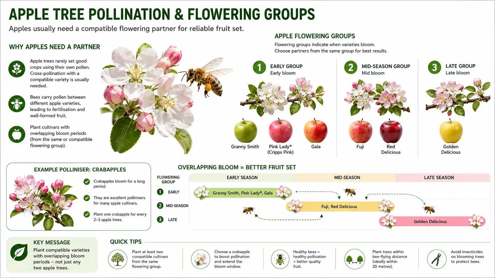 Fruit tree pollination chart Australia