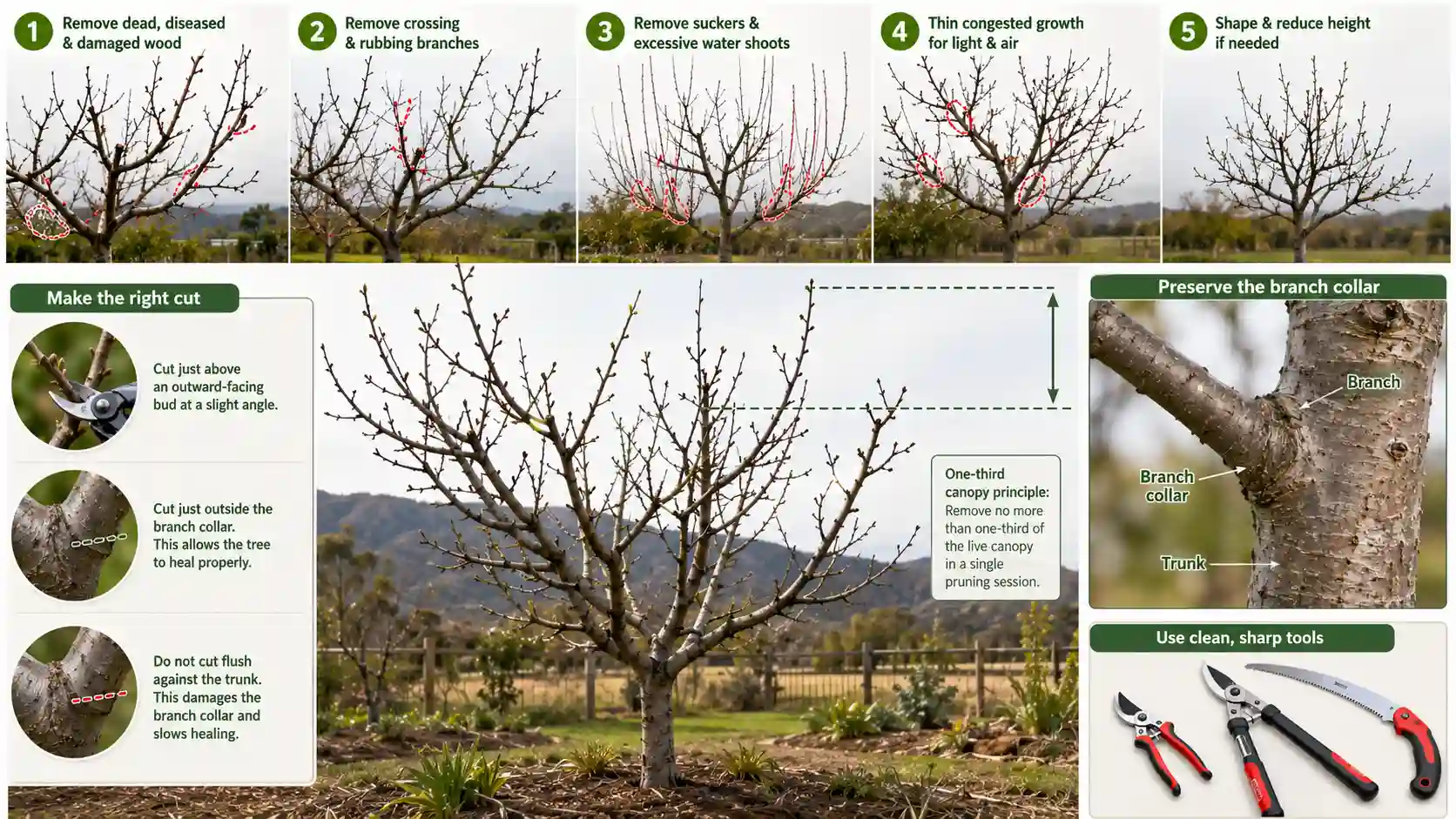 Fruit tree pruning calendar Australia