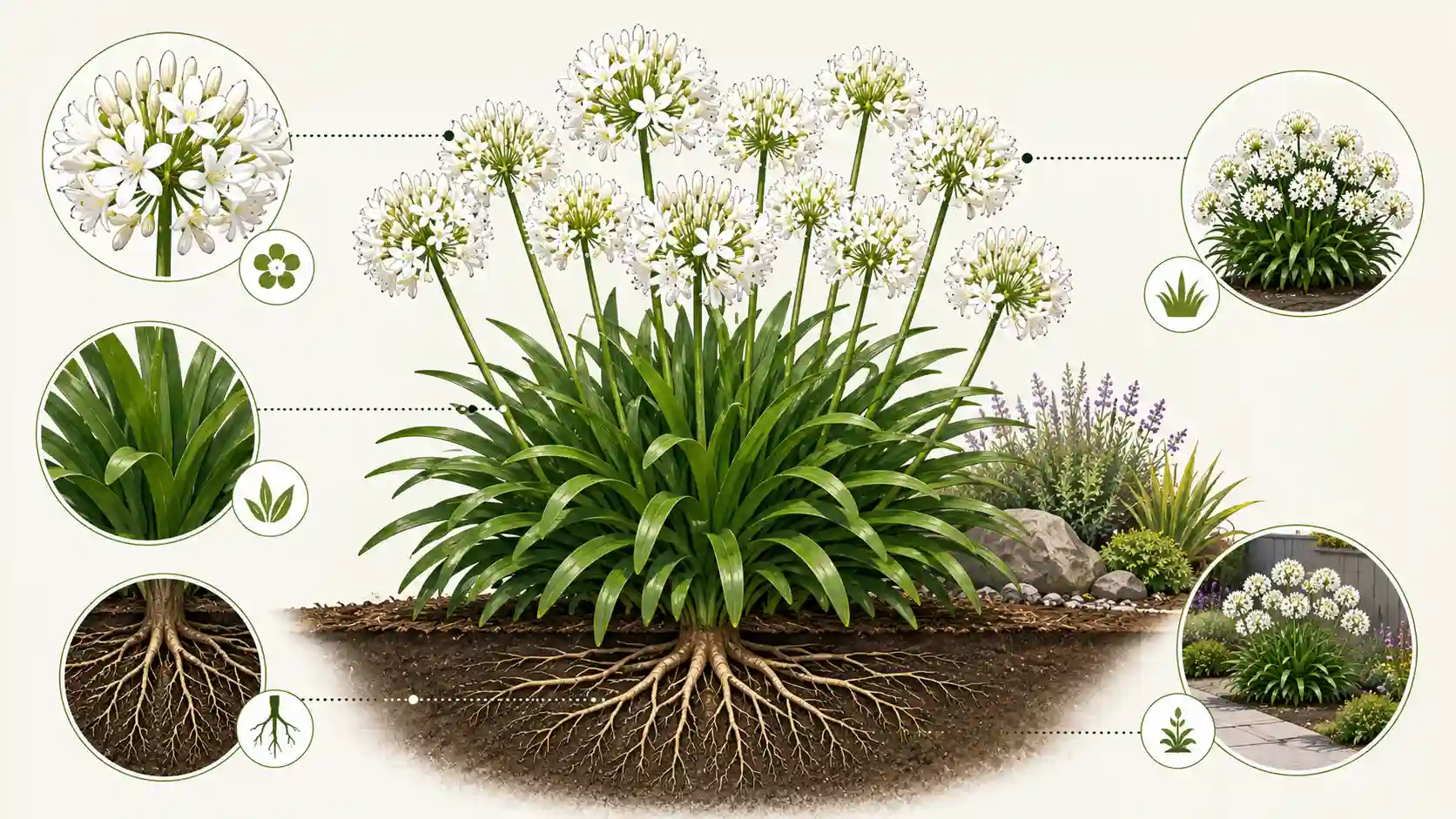 agapanthus orientalis snowball