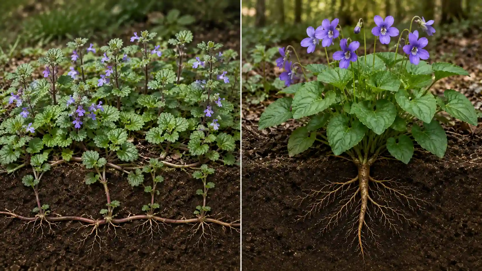 creeping charlie vs wild violet