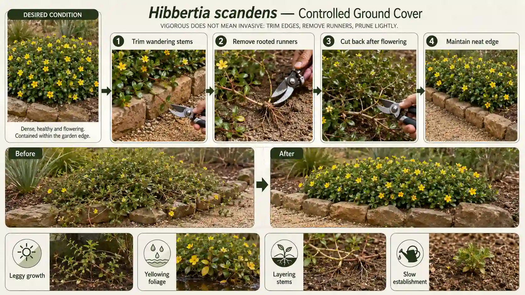 hibbertia scandens ground cover