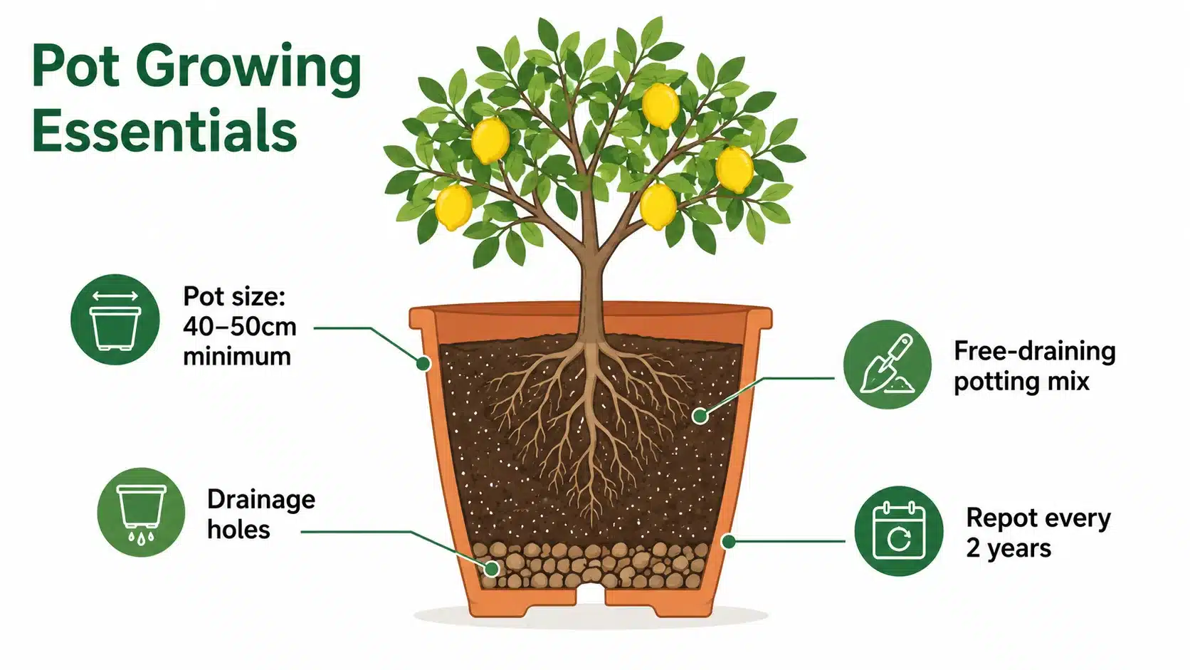 fruit trees and tropical plants