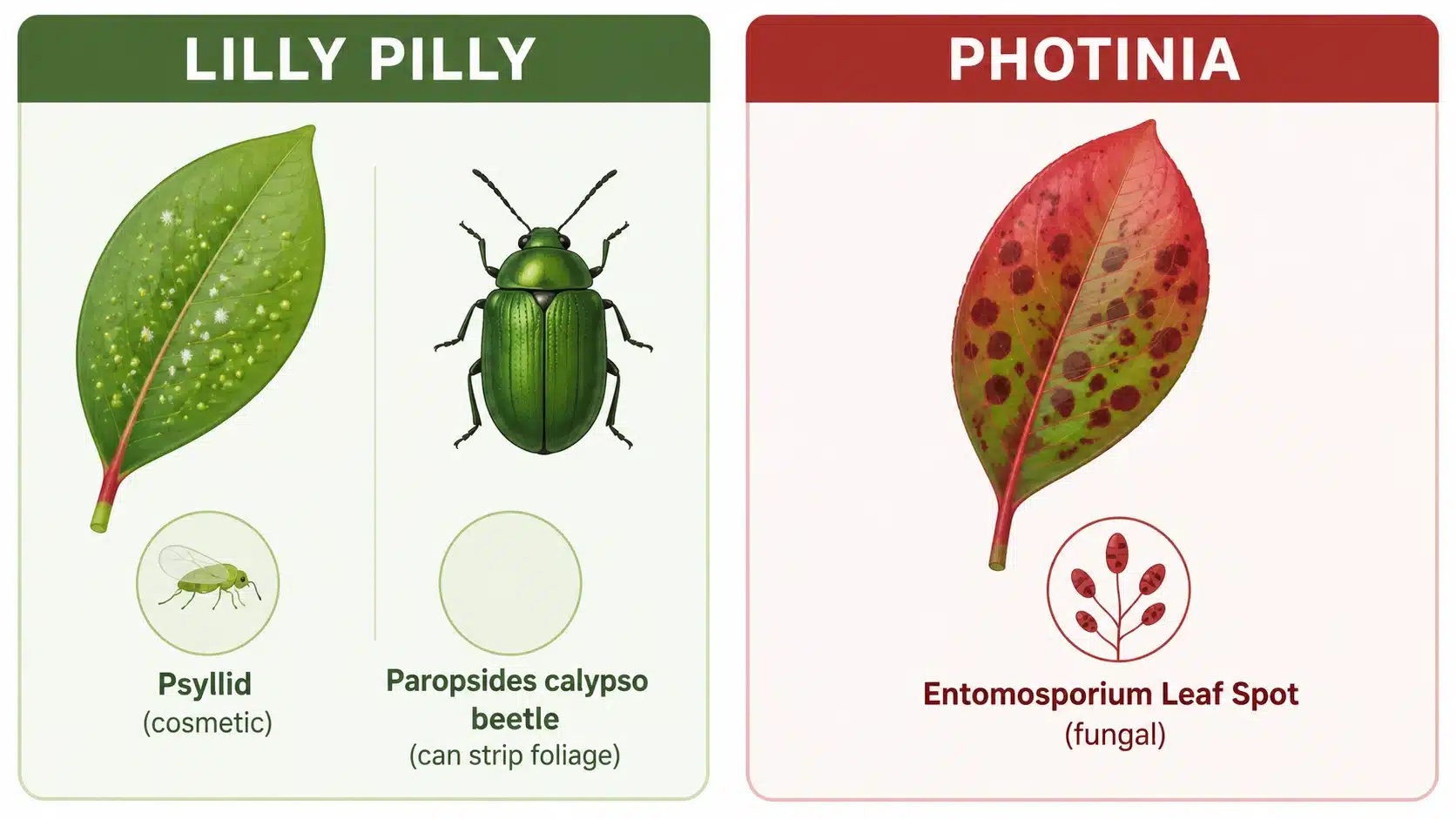 lilly pilly vs photinia hedge comparison