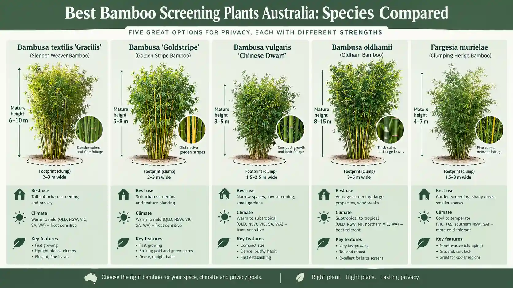 bamboo screening plants australia