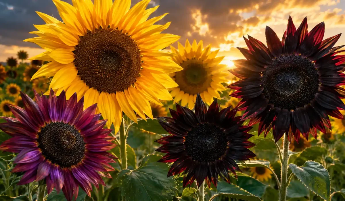 are there purple sunflowers
