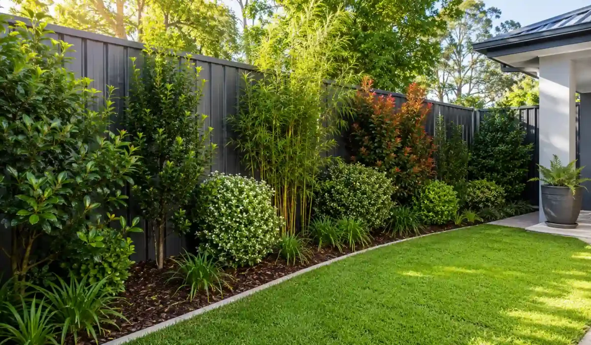low-maintenance plants for fence line