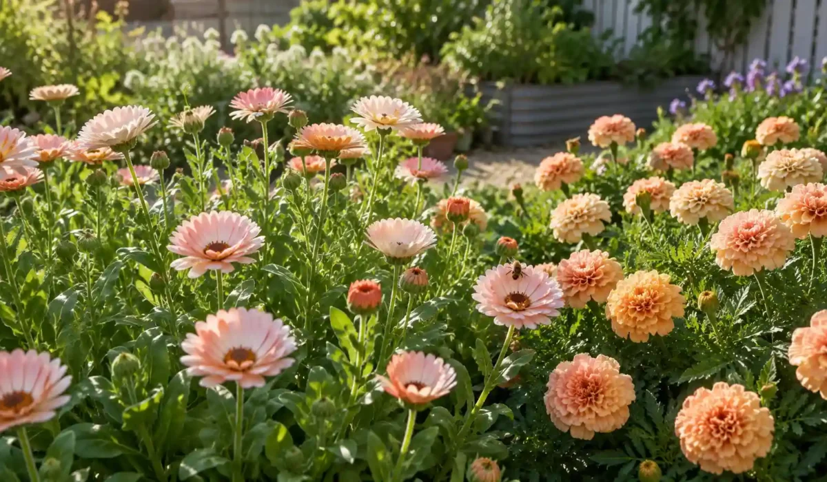 pink marigold flower