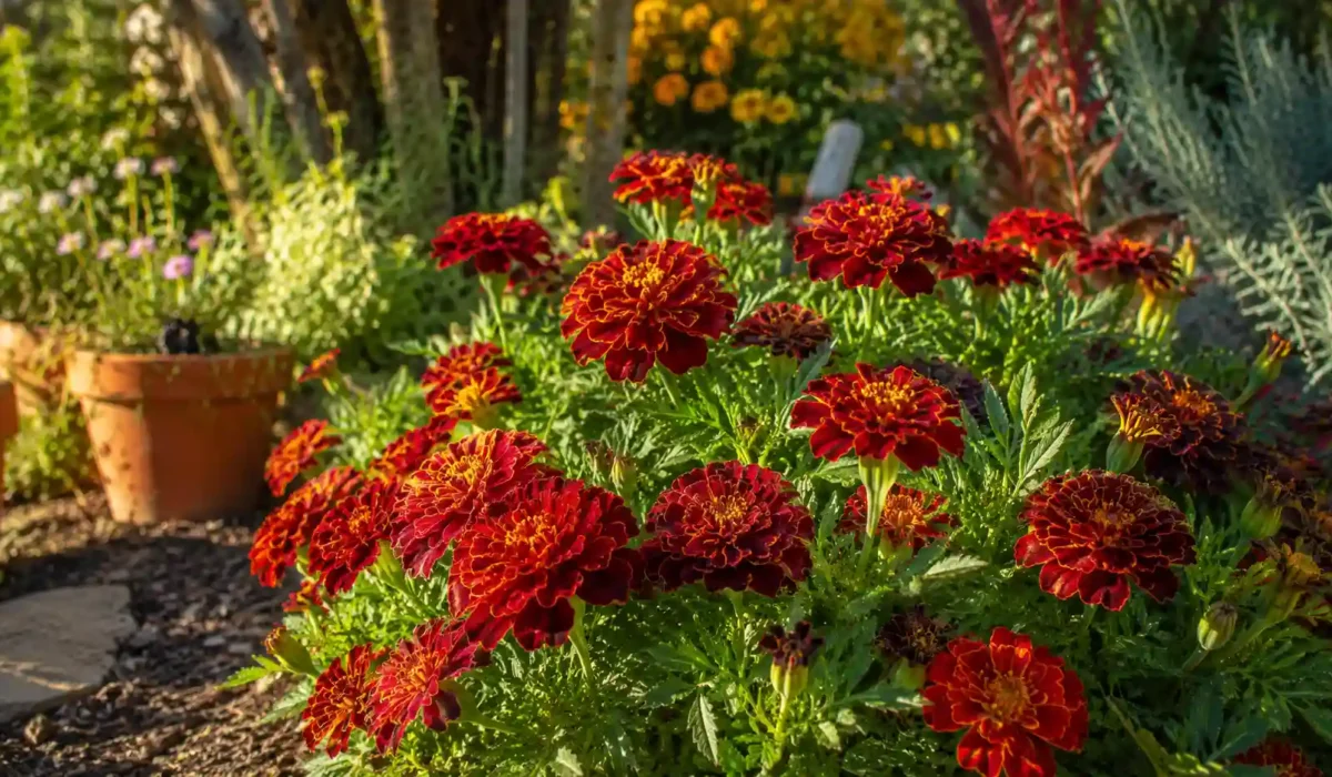 red marigold flower