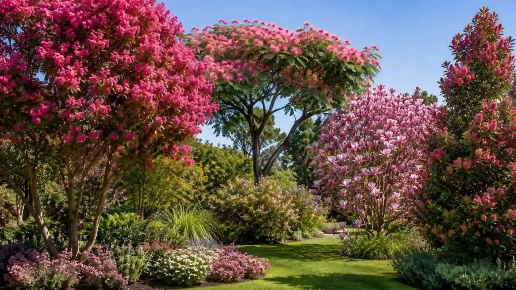 tree with pink flowers australia