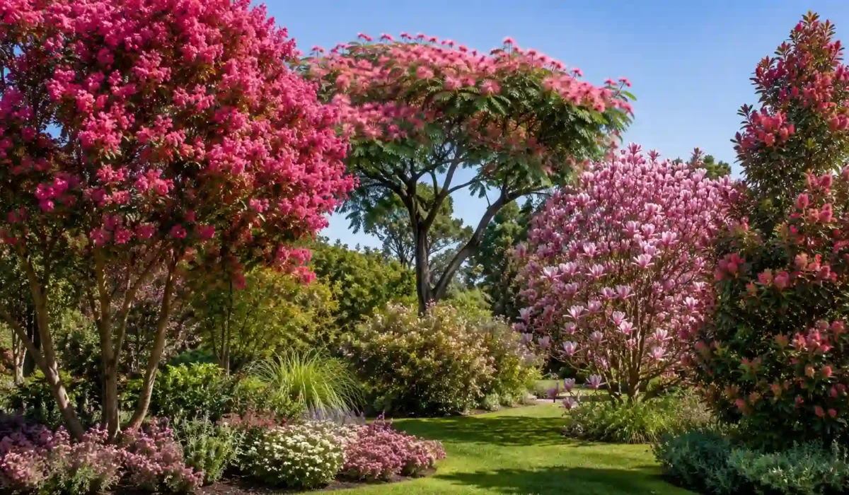 tree with pink flowers australia