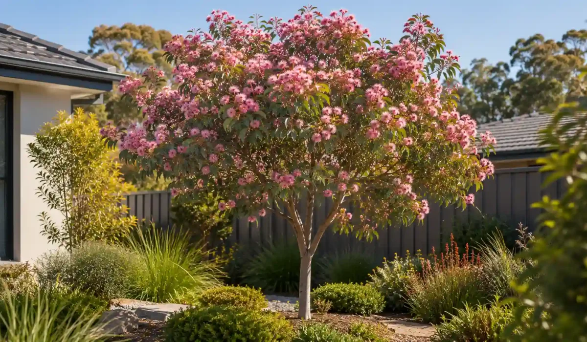 pink dwarf flowering gum