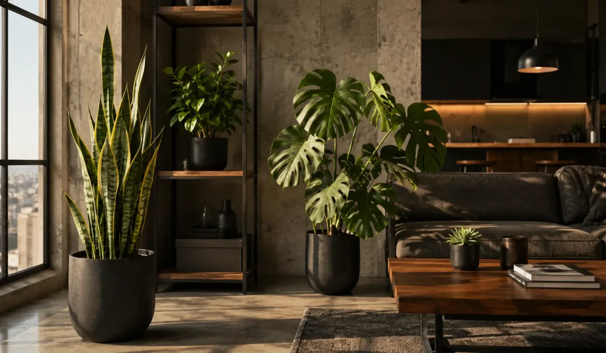 plants for men's apartment