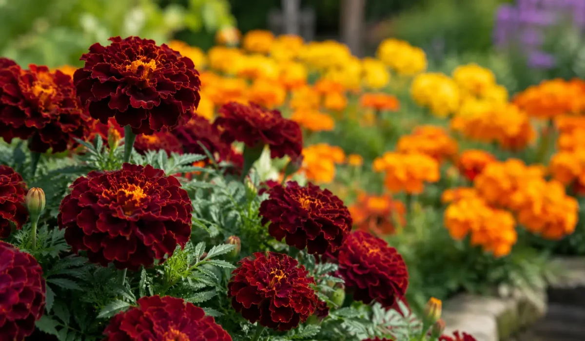 purple marigold flower