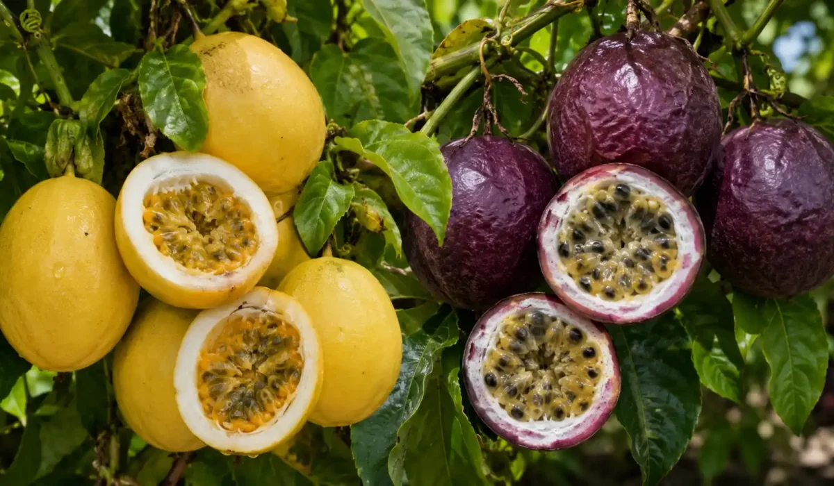 yellow passion fruit vs purple
